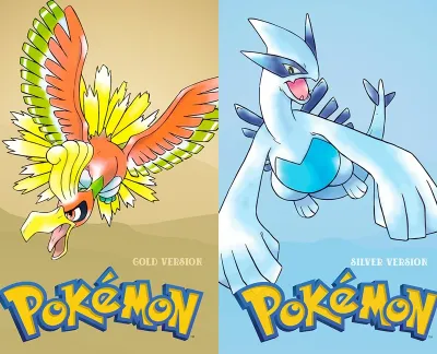 gold & silver Pokemon Game Cover